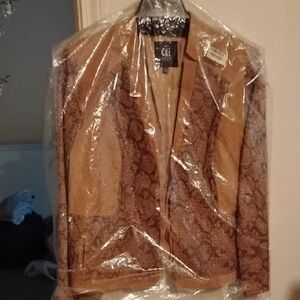 Carlos Falchi Genuine Leather Snakeskin Jacket. 1X